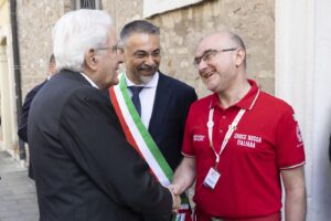 Il Presidente della Repubblica Sergio Mattarella a Castiglione delle Stiviere in occasione della cerimonia dei 160° anniversario della Croce Rossa Italiana