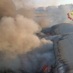 Roma, incendio nella notte: in fiamme capannone a San Basilio