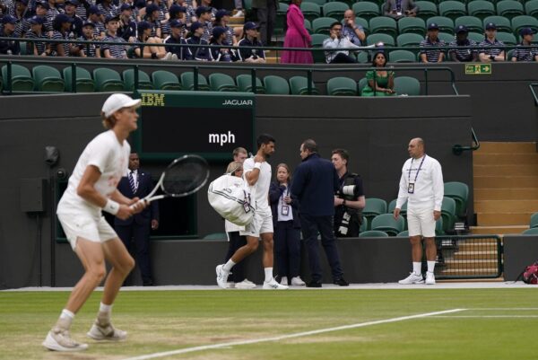 Tennis, Wimbledon 2023 semifinale - Jannik Sinner vs Novak Djokovic