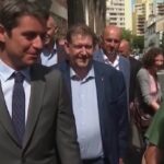 Elezioni Francia, il premier Gabriel Attal ai seggi