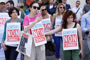 Manifestazione per la gravidanza per altri solidale organizzata dall’Associazione Luca Coscioni