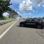 Brindisi, rapina a portavalori: auto in fiamme e strada bloccata