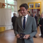 Elezioni Francia, premier Attal vota al seggio di Vanves