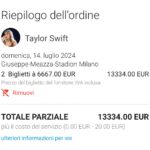 Taylor Swift, Codacons: biglietti fino a 13.300 euro su siti pirata