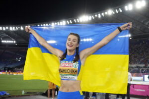 Finale femminile di salto in alto ai Campionati Europei di atletica leggera di Roma.