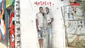 Spagna, il murales di TVboy con Lamine Yamal e Nico Williams