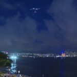 A Hong Kong lo spettacolo dei droni dedicato a Doraemon