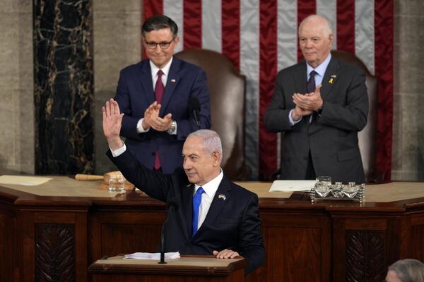 Il Primo Ministro israeliano Benjamin Netanyahu interviene al Congresso al Campidoglio a Washington