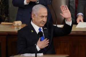Il Primo Ministro israeliano Benjamin Netanyahu interviene al Congresso al Campidoglio a Washington