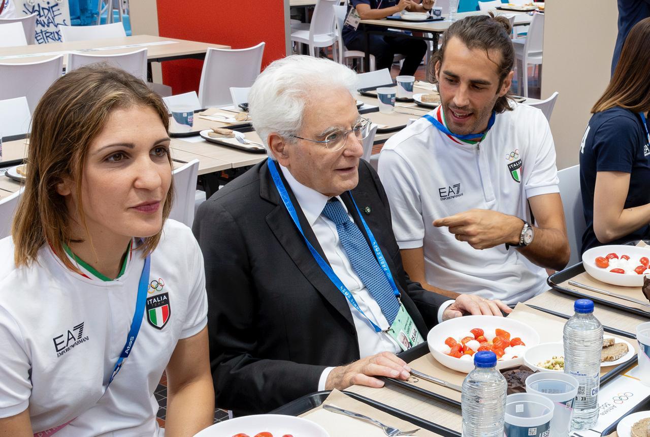 Parigi 2024, Mattarella incontra gli atleti azzurri al Villaggio Olimpico Parigi 2024, Mattarella incontra gli atleti azzurri al Villaggio Olimpico