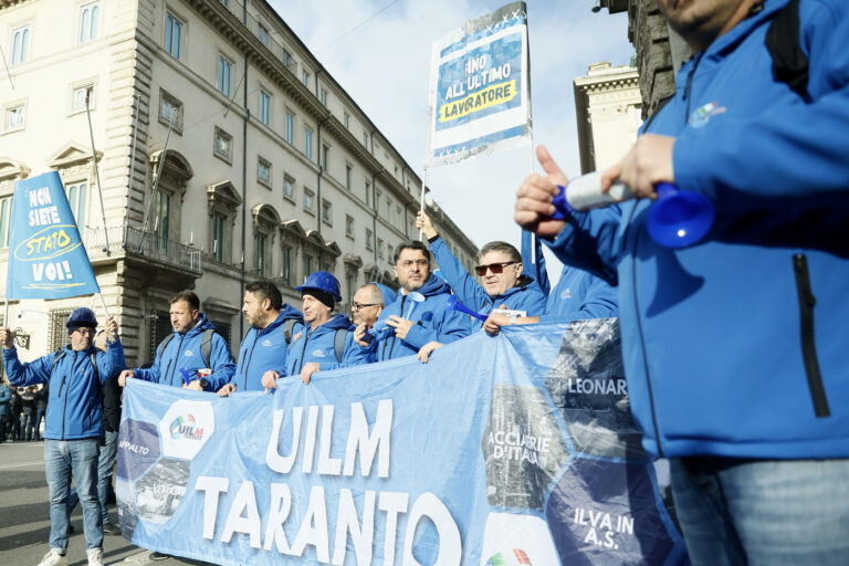Roma - Manifestazione dei lavoratori dell’ex ILVA di Taranto