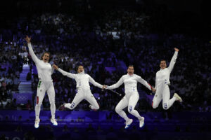 Olimpiadi Parigi 2024 - Italia medaglia d'oro nella spada a squadre femminile