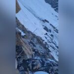 Monte Bianco: enorme frana sulla via francese sfiora alpinisti
