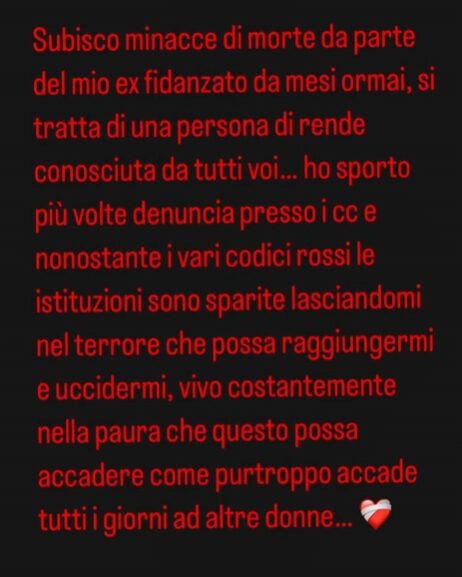 Violenza donne, pubblica i video delle minacce di morte dell’ex: “Vivo nella paura”