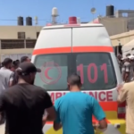 Gaza, a Deir al Balah all’ospedale i funerali di agenti uccisi in raid Idf