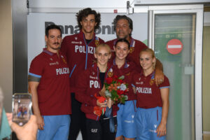 Arrivo degli atleti medaglisti alle Olimpiadi di Parigi 2024 presso l’aeroporto di Linate