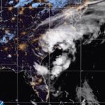 Usa, le immagini dal satellite della tempesta Debby diretta sulla costa Est
