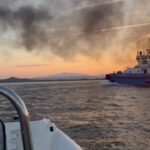 Olbia, yacht di 40 metri va a fuoco: il video delle operazioni di spegnimento