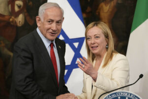 Giorgia Meloni incontra a Roma Benjamin Netanyahu