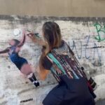 Roma, vandalizzato il murale di Paola Egonu: una passante lo ridipinge coi colori naturali