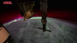 Nasa, l’aurora boreale ripresa dalla Stazione Spaziale Internazionale