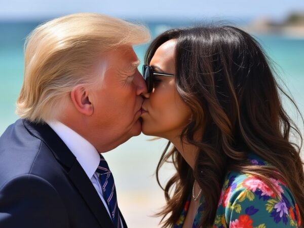 Usa, bacio fake fra Trump e Harris generato da IA di Musk