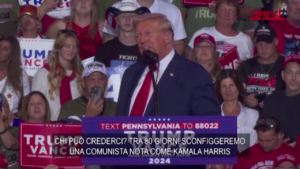 Usa, Trump: “Kamala Harris ha la risata di una persona pazza”