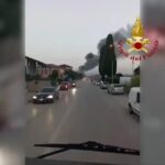Vicenza, incendio in azienda prodotti chimici: le operazioni di bonifica