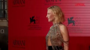 Mostra Cinema Venezia, Cate Blanchett e Aaron Taylor-Johnson all’evento di Armani