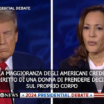 Duello tv Trump-Harris, il tycoon: “Permetterai l’aborto al nono mese? Lo faresti?