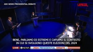 Duello tv Trump-Harris, la candidata dem: “E’ perseguito per crimini, spetta al popolo fermarlo”