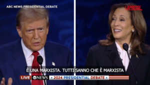 Duello tv Trump-Harris, il candidato repubblicano: “Kamala è una marxista”