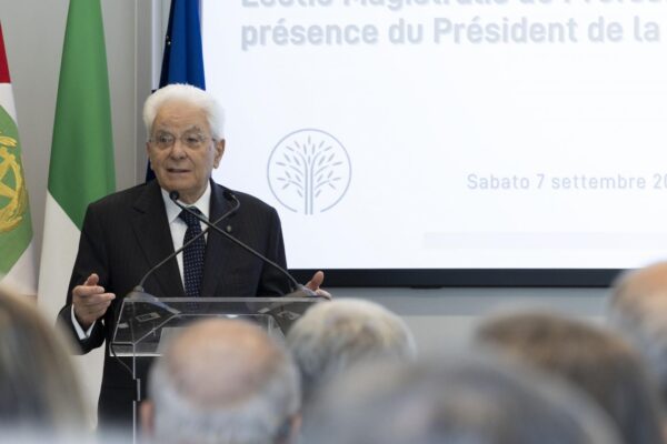 Il Presidente della Repubblica Sergio Mattarella in visita all’Università della Valle d’Aosta