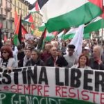 Corteo pro Gaza a Milano: “Il 7 ottobre non sarà mai una festa”