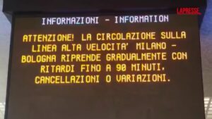 Trasporti, in ripresa circolazione sulla linea AV ma ancora disagi