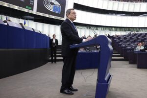 Meeting al Parlamento europeo di Strasburgo, Le parole di Mario Draghi