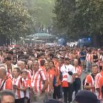 Europa League, 4mila tifosi dell’Athletic Bilbao a Roma tra cori, sciarpe e bandiere