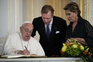 Papa Francesco in Belgio incontra la Regina Mthilde e Re Philippe