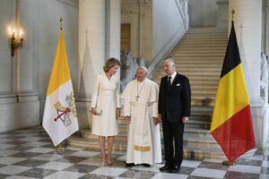 Papa Francesco in Belgio incontra la Regina Mthilde e Re Philippe