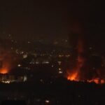 Libano, nuovi raid israeliani a Beirut nella notte: le immagini