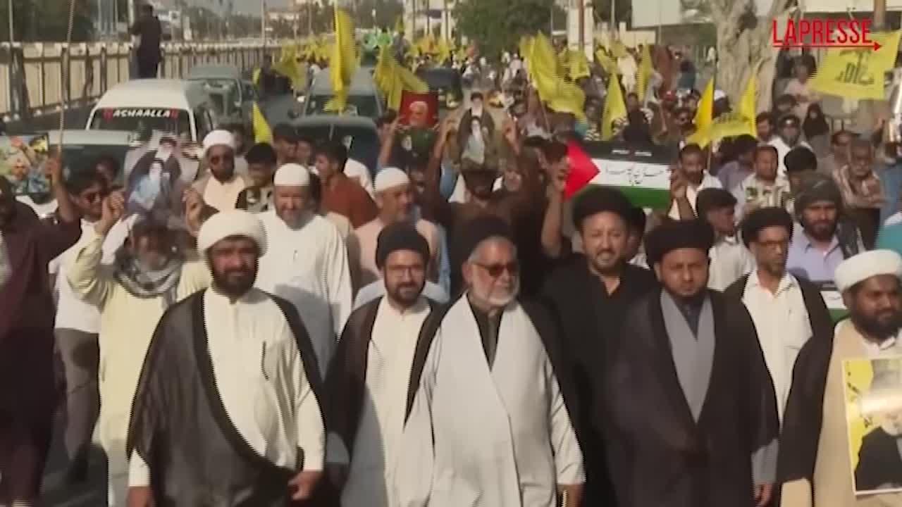 Pakistan, a Karachi le proteste per la morte di Nasrallah