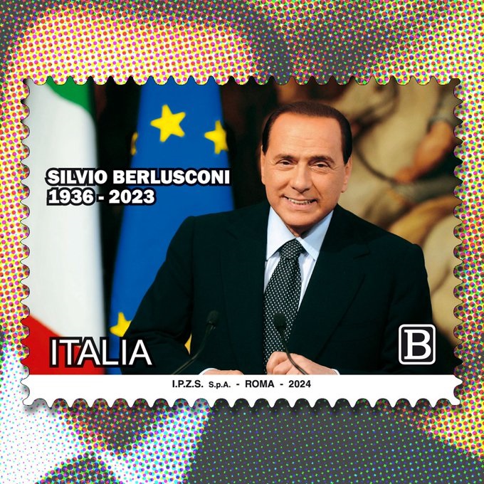 Silvio Berlusconi, Poste Italiane emette francobollo commemorativo