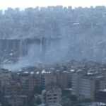 Libano, fumo sopra alcuni edifici a Beirut