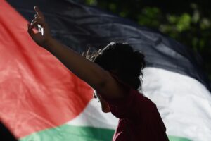 Roma - Manifestazione in solidarietà con la Palestina per il cessate il fuoco a Gaza