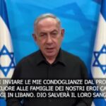 Libano, Netanyahu: “Soldati Idf caduti eroi di guerra con asse del male”