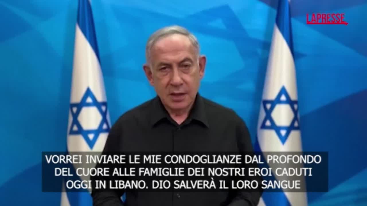 Libano, Netanyahu: “Soldati Idf caduti eroi di guerra con asse del male”