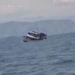 Naufragio sul lago Kivu: il momento in cui la barca affonda