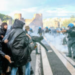 Roma, corteo pro Palestina: scontri manifestanti-forze dell’ordine in via Ostiense