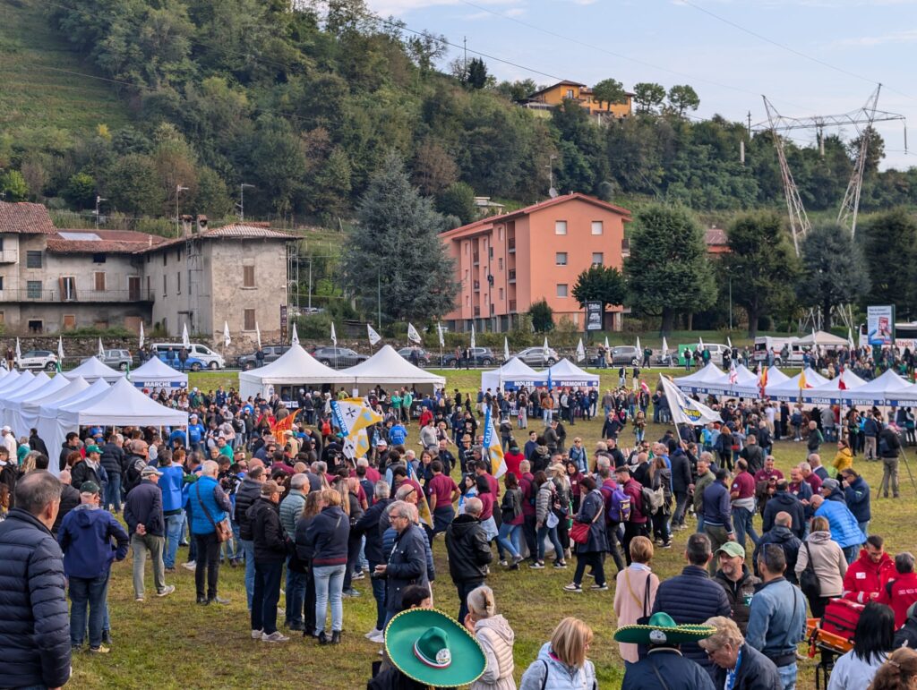 Pontida Salvini da Lapresse