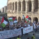 Roma, manifestazione pro Palestina: centinaia di persone in marcia